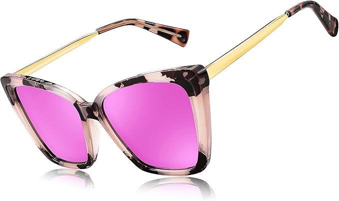 FEISEDY Trendy Polarized Women Sunglasses, Retro Womens Square Cat Eye Sun Glasses B4134 | Amazon (US)