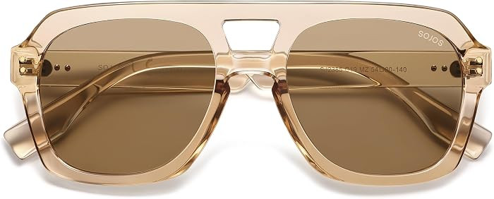 SOJOS Retro Polarized Aviator Sunglasses Womens Mens SJ2385 | Amazon (US)