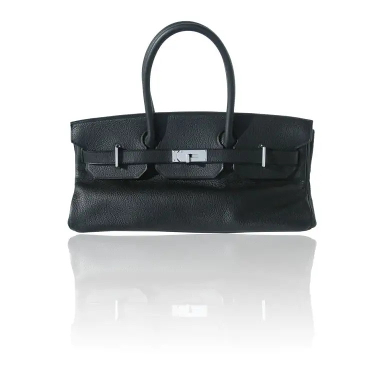 42cm Hermes Black Taurillon Clemence JPG Shoulder Birkin | 1stDibs