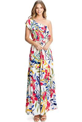 Flying Tomato Women's Bold Print One Shoulder Maxi Dress | eBay US