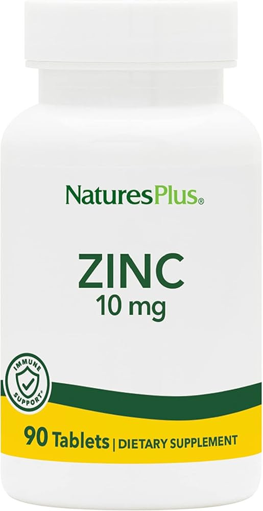 NaturesPlus Zinc Tablets - 10 mg, 90 Vegetarian Supplements - Immune System Supplement for Cellul... | Amazon (US)