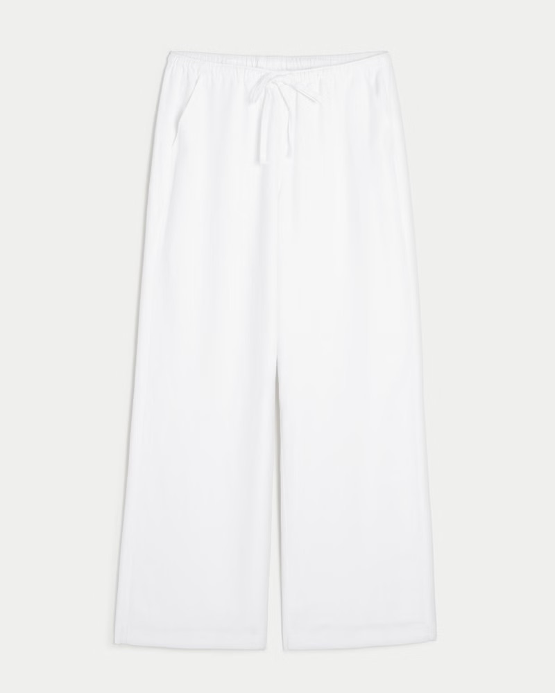 Women's Linen-Blend Pull-On Baggy Pants from Hollister | Hollister (US)
