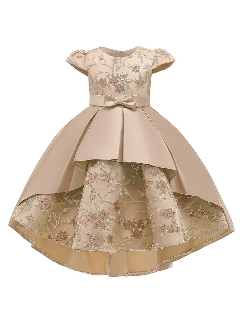 HAWEE Little Girls Flower High Low Tulle Dress Princess Wedding Pageant Birthday Party Formal Eve... | Walmart (US)