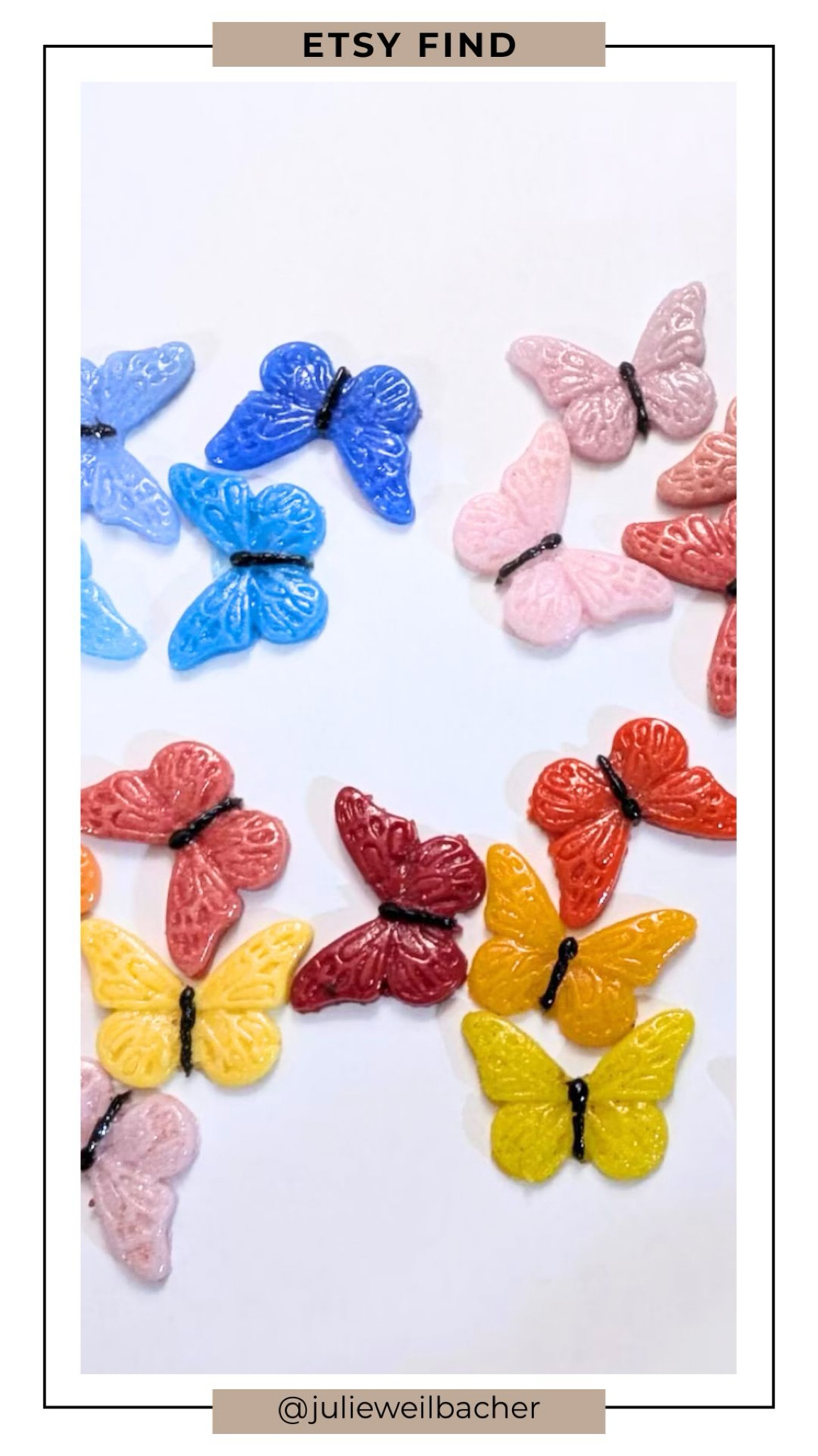These colorful fused glass butterflies are the sweetest addition to spring and summer projects. 🦋✨ Bright, cheerful, and full of personality, they’re perfect for mosaic art, mixed media designs, and seasonal DIY decor. Use them in a flower pot, stepping stone, wall art, or even style them in a spring or summer tablescape for a playful pop of color.

For mosaic tips, tutorials, inspiration, and so much more please visit my YouTube channel: YouTube.com/julieweilbacher, and follow @julieweilbacher on Instagram for all things mosaic art.

#springdecor #summerdecor #butterflydecor #mosaic #glassart #mixedmediaart #etsy #diyprojects #summercrafts

#LTKSeasonal #LTKHome