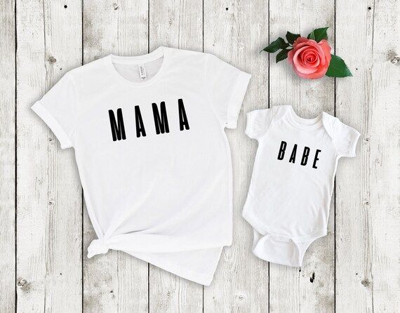 MAMA and BABE Graphic T-Shirt and Onesie Set | womens graphic tee | boyfriend tee | boutique | wo... | Etsy (US)