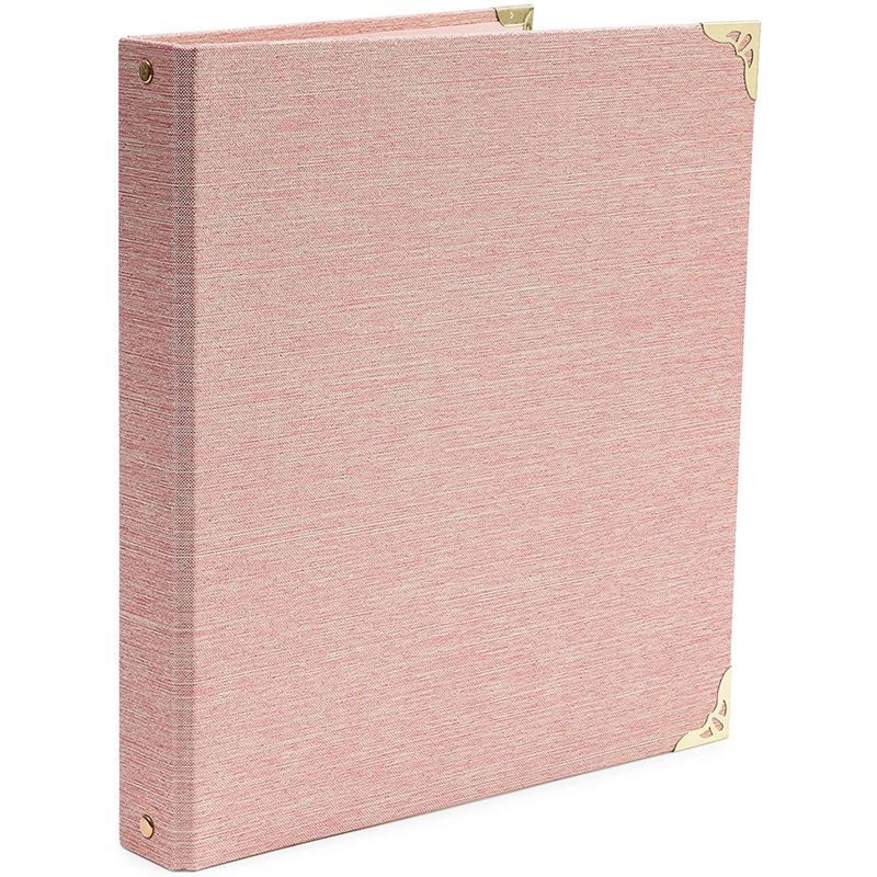Paper Junkie 3 Ring File Binder & Organizer with Gold Hardware with 250 Sheet Capacity, Pink, 11.... | Target