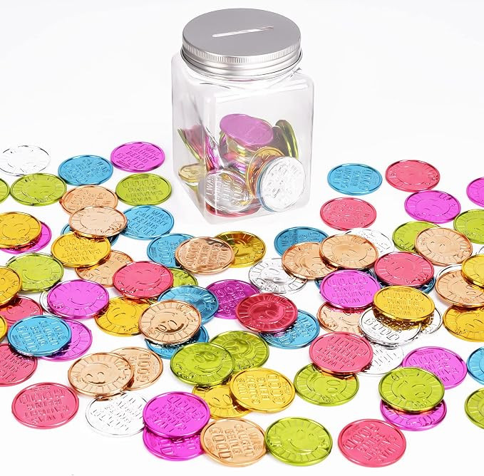 Caught Being Good Coins Tokens-100 Pcs, Colorful Plastic Reward Incentive Behavior Pretend Play C... | Amazon (US)
