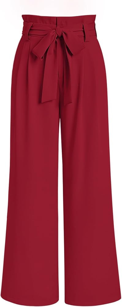 LILLUSORY Wide Leg Dress Pants Women's Paperbag High Waisted Business Casual Trousers with Remova... | Amazon (US)