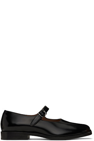 Maison Margiela - Black Tabi Mary Jane Loafers | SSENSE