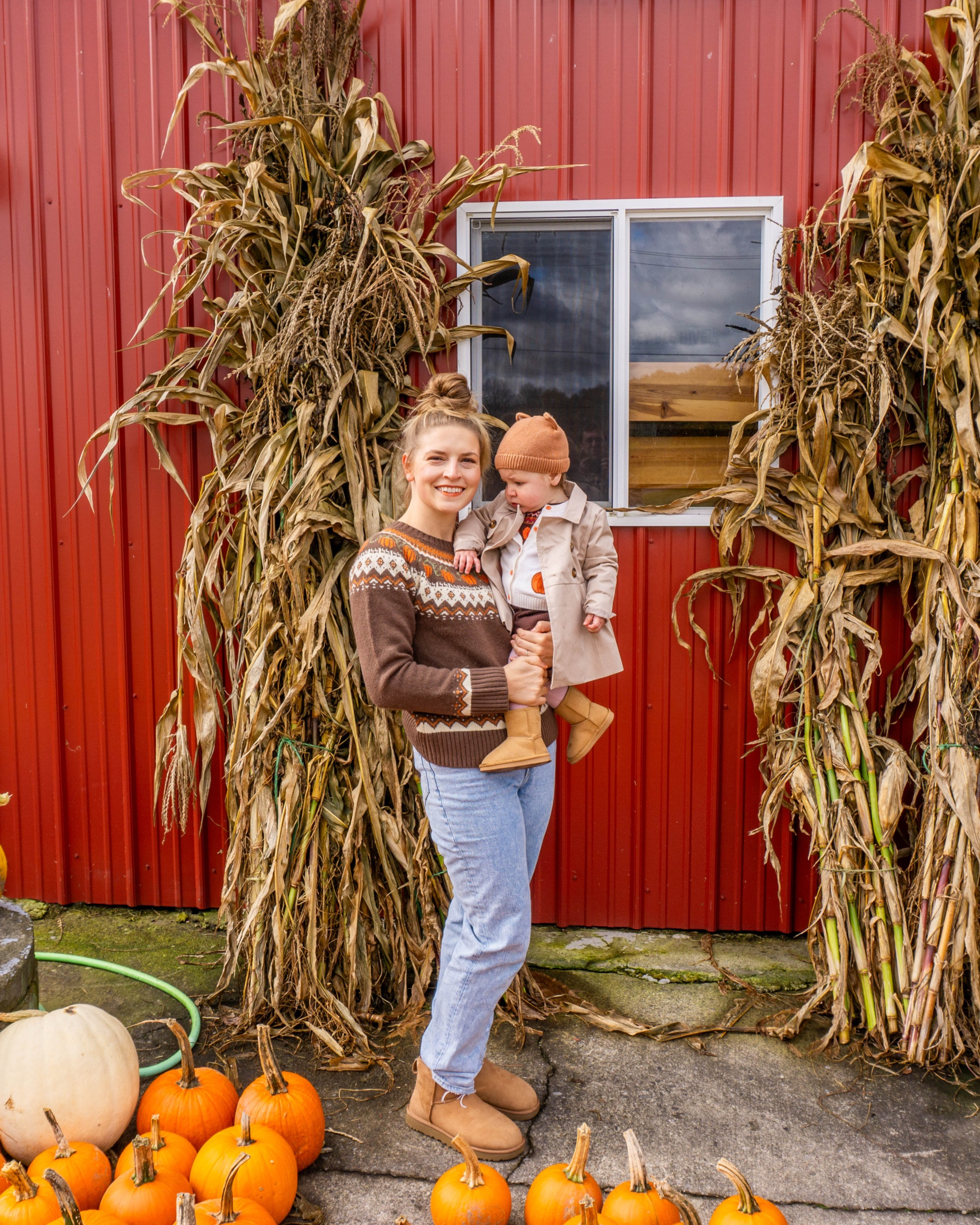 Afternoon at the pumpkin patch 🎃

Baby girl, pumpkin sweater, boots, ugg boots, fall fit, matching, toddler girl, jeans, straight leg jeans, ootd, fall outfit 

#LTKSeasonal #LTKbaby #LTKHalloween