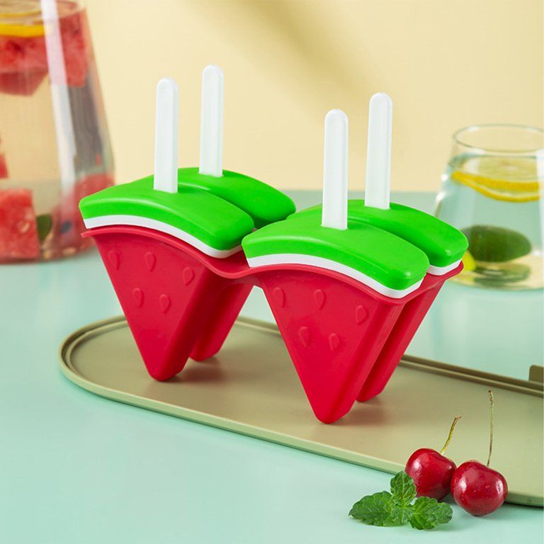 Four-Hole Silicone Watermelon Popsicle Mold Ice Cream Mold Ice Cream Mold | Walmart (US)