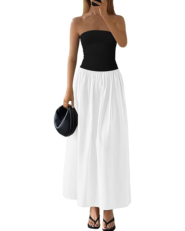 Design: Tube top dress,a line hem,strapless maxi dress formal,backless,off shoulder dress,straple... | Amazon (US)