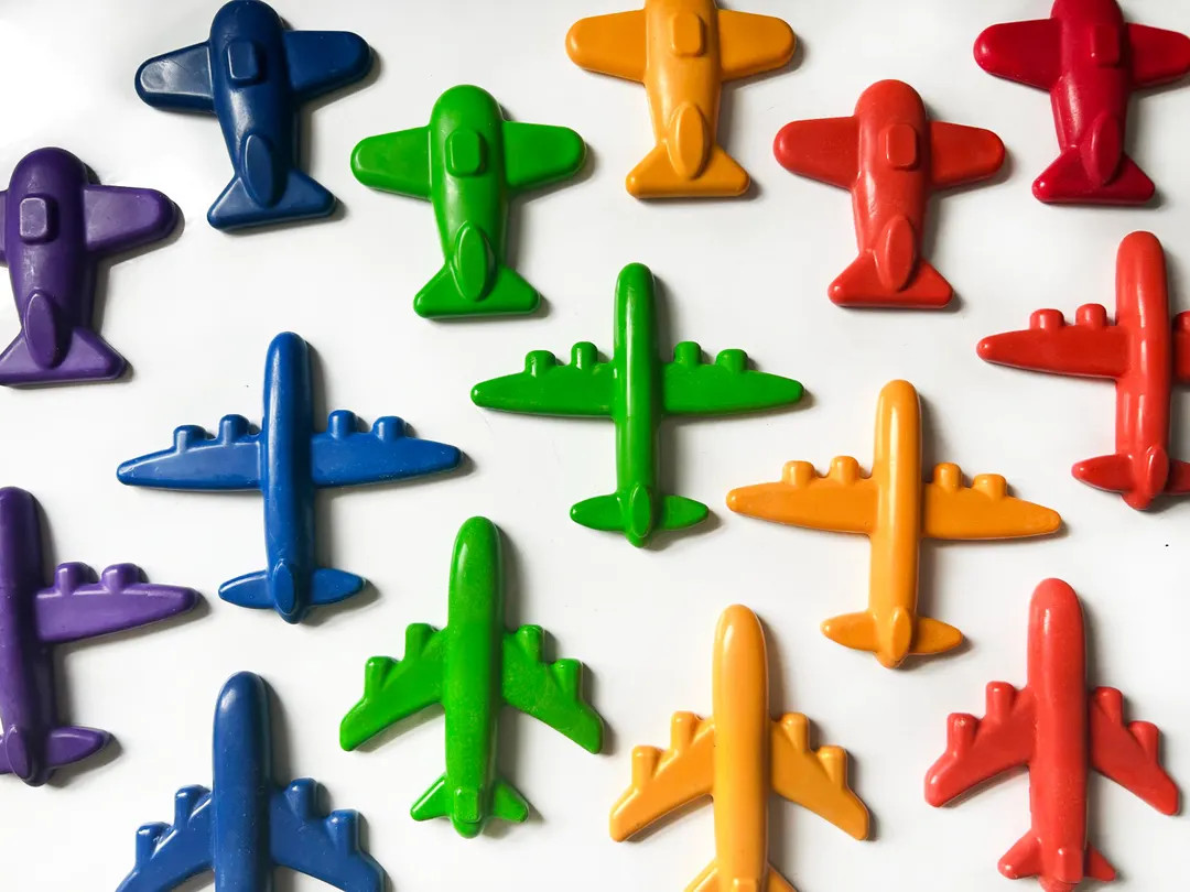 Jumbo Airplane Crayons: 3 Unique Shapes, 15 Vibrant Colors - Party Favors - Etsy | Etsy (US)