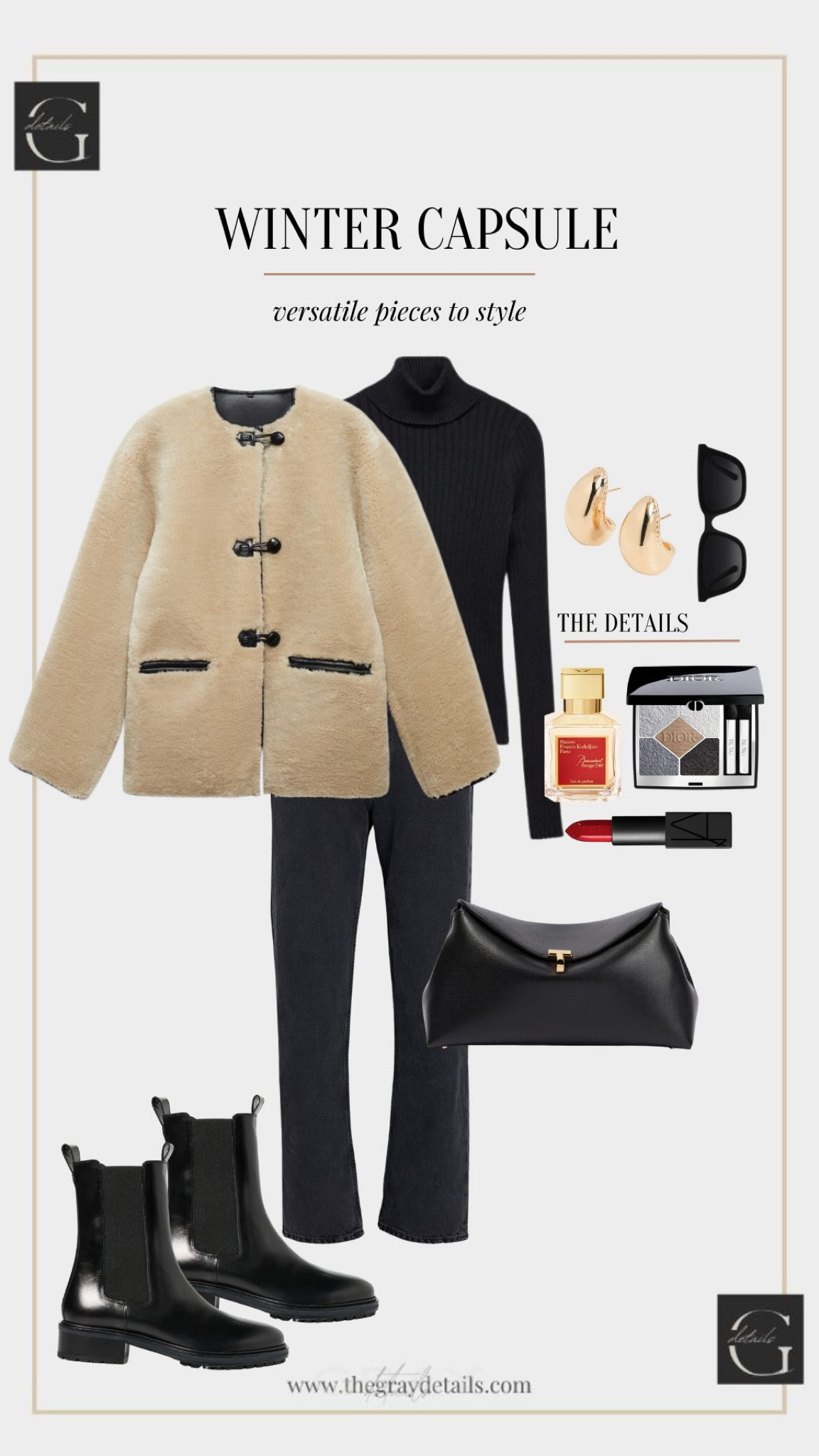 Winter capsule outfit, mango sherpa coat, black jeans, winter outfit 

#LTKitbag #LTKstyletip #LTKover40