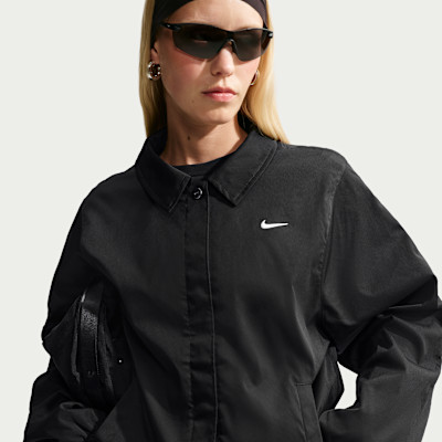 Women's Nike Sportswear Loose Coaches Jacket in Blue | IU1974-417 | Nike (US)