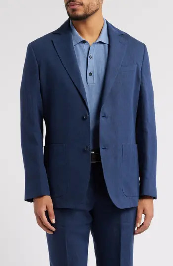 Nordstrom Henrik Trim Fit Solid Italian Linen Suit Separate Jacket | Nordstrom | Nordstrom