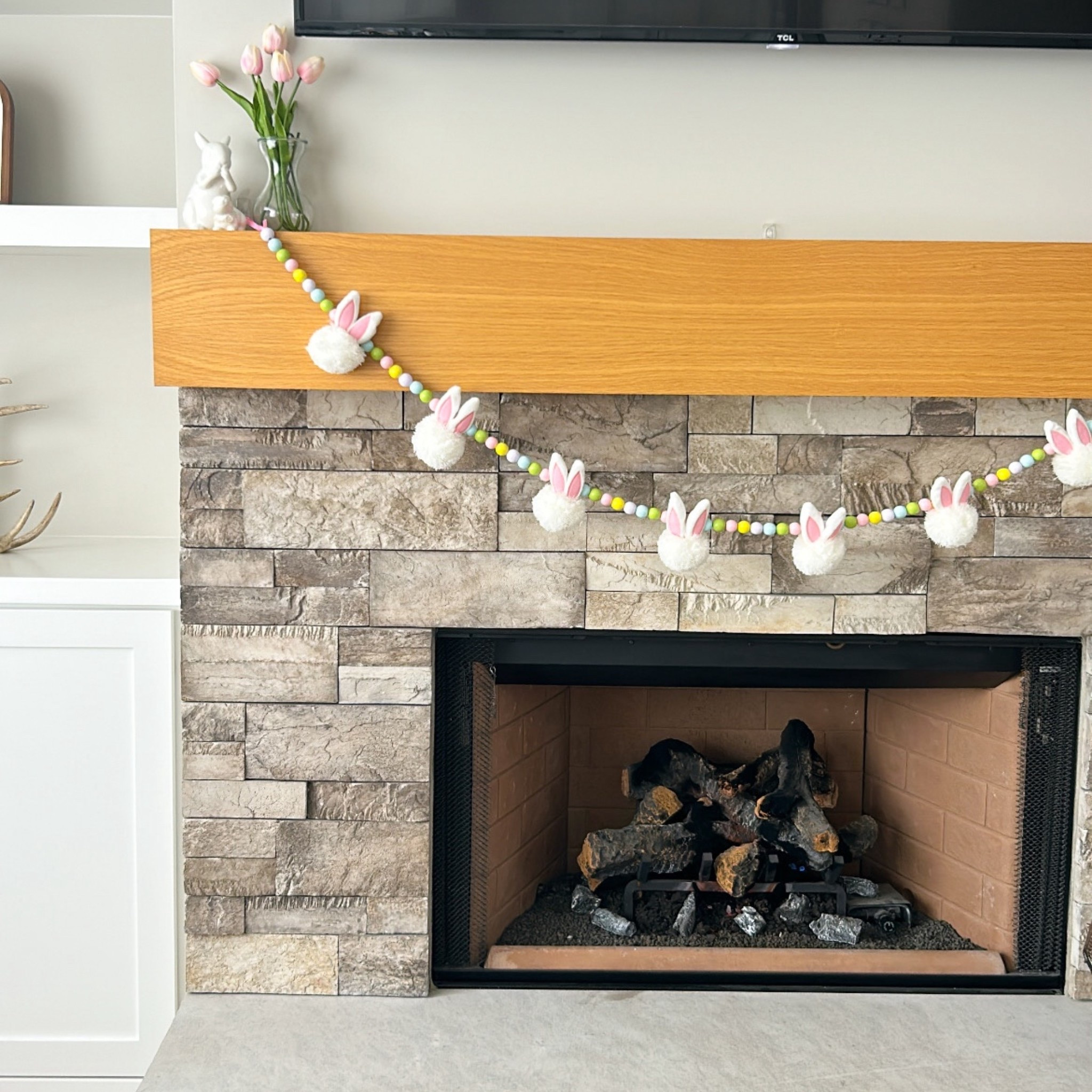 DIY bunny & bead Easter garland
