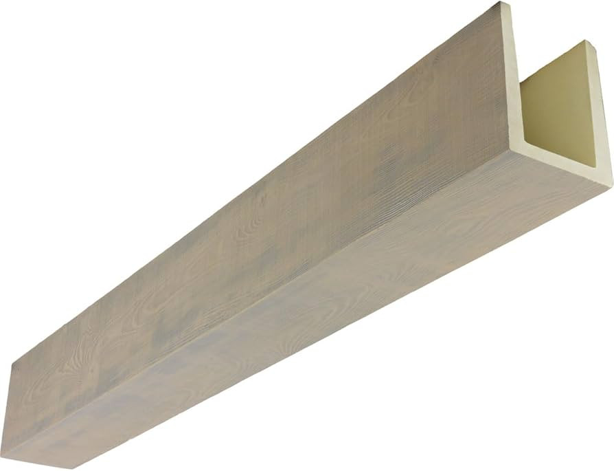 Ekena Millwork 5 1/2"W x 5 1/2"H x 120"L 3-Sided (U-Beam) Rustic Sawn HeritageTimber Faux Wood Ce... | Amazon (US)