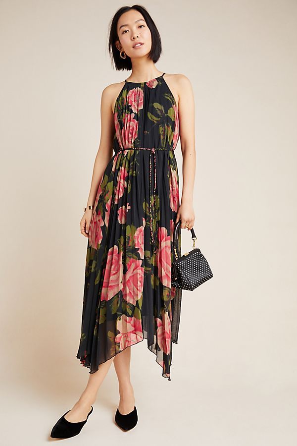 Emeline Pleated Midi Dress | Anthropologie (US)