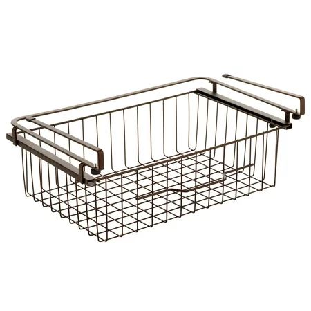 mDesign Large Metal Wire Hanging Pullout Drawer Basket - Sliding Under Shelf Storage Organizer - Att | Walmart (US)