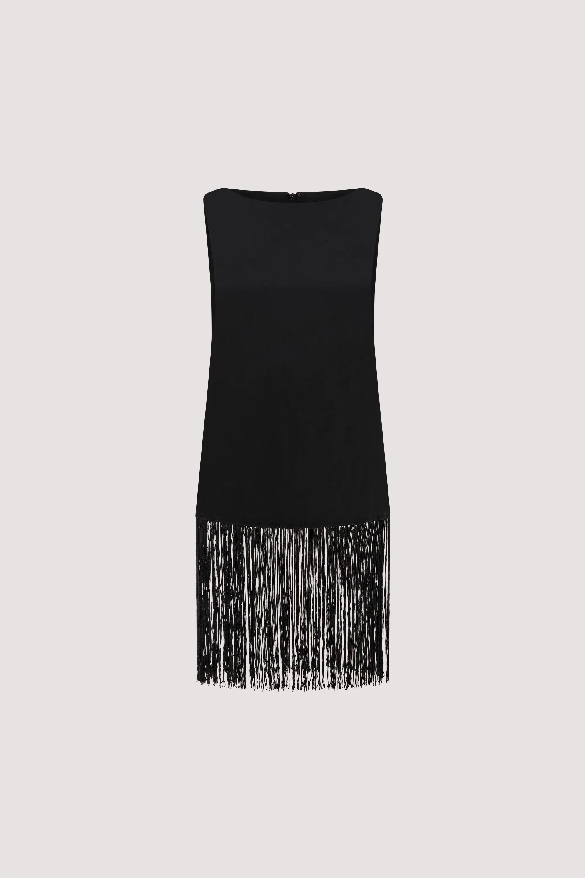 FIORA BLACK CUPRO FRINGE TOP | DISSH