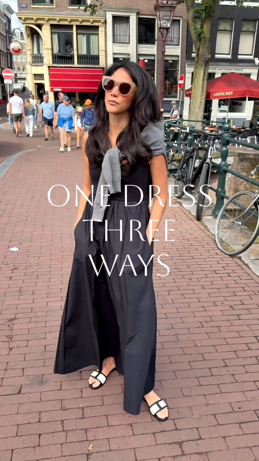 One simple black dress styled three different ways to make the carry-on space worthwhile. Early morning walks to grab breakfast to afternoon strolls through the canals followed by wine and cheese afternoons. Light layers for those temperamental Amsterdam days when you never know how the day will turn out. This maxi dress can be dressed up or down depending on where I’m going and it’s great for those end of summer Northern escapes where you need layers to play with. Simple, practical but not boring.

#LTKTravel #LTKOver40 #LTKootd