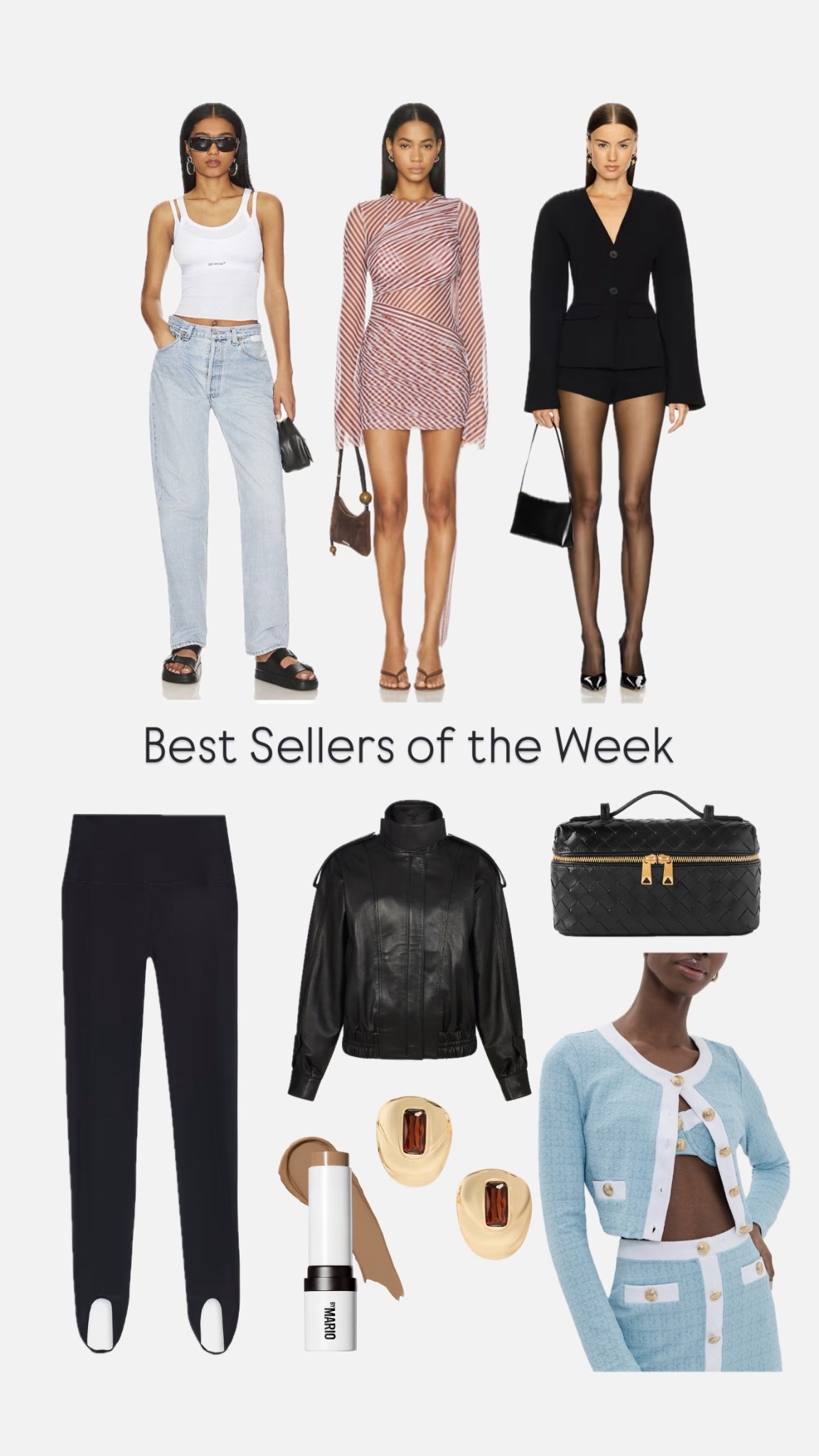 This week’s best sellers—pieces you loved, wore on repeat, and sold out fast. From the perfect denim to statement eveningwear and everyday staples I truly wear. Linking all below ✨

best sellers, top sellers, trending now, aligrace jeans, straight leg jeans, bananhot mini dress, sheer dress, night out dress, eaves blazer, tailored blazer, split59 stirrup leggings, athleisure staples, Ducie leather jacket, black leather jacket, Bottega bang bang vanity bag, designer handbag, L’AGENCE swim, chic swimwear, retrofete earrings, gold statement earrings, Makeup by Mario, everyday makeup, fashion finds, editor picks

#LTKootd #LTKSeasonal #LTKgrwm