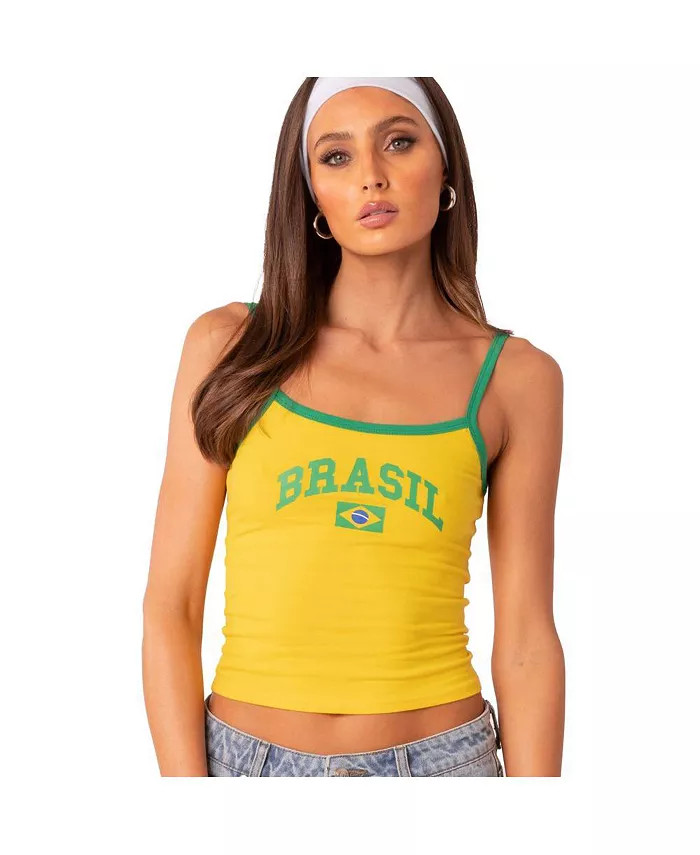 Women's Brasil Tank Top With Contrast Straps & Neckline | Macys (US)