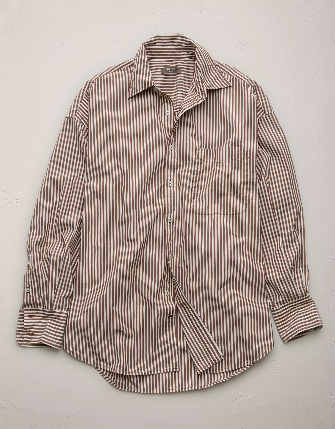 AE77 Premium Poplin Boyfriend Shirt | American Eagle Outfitters (US & CA)