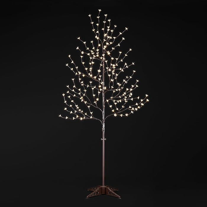 LIGHTSHARE 6.5 feet 208L LED Lighted Cherry Blossom Tree, Warm White, Decorate Home Garden, Sprin... | Amazon (US)