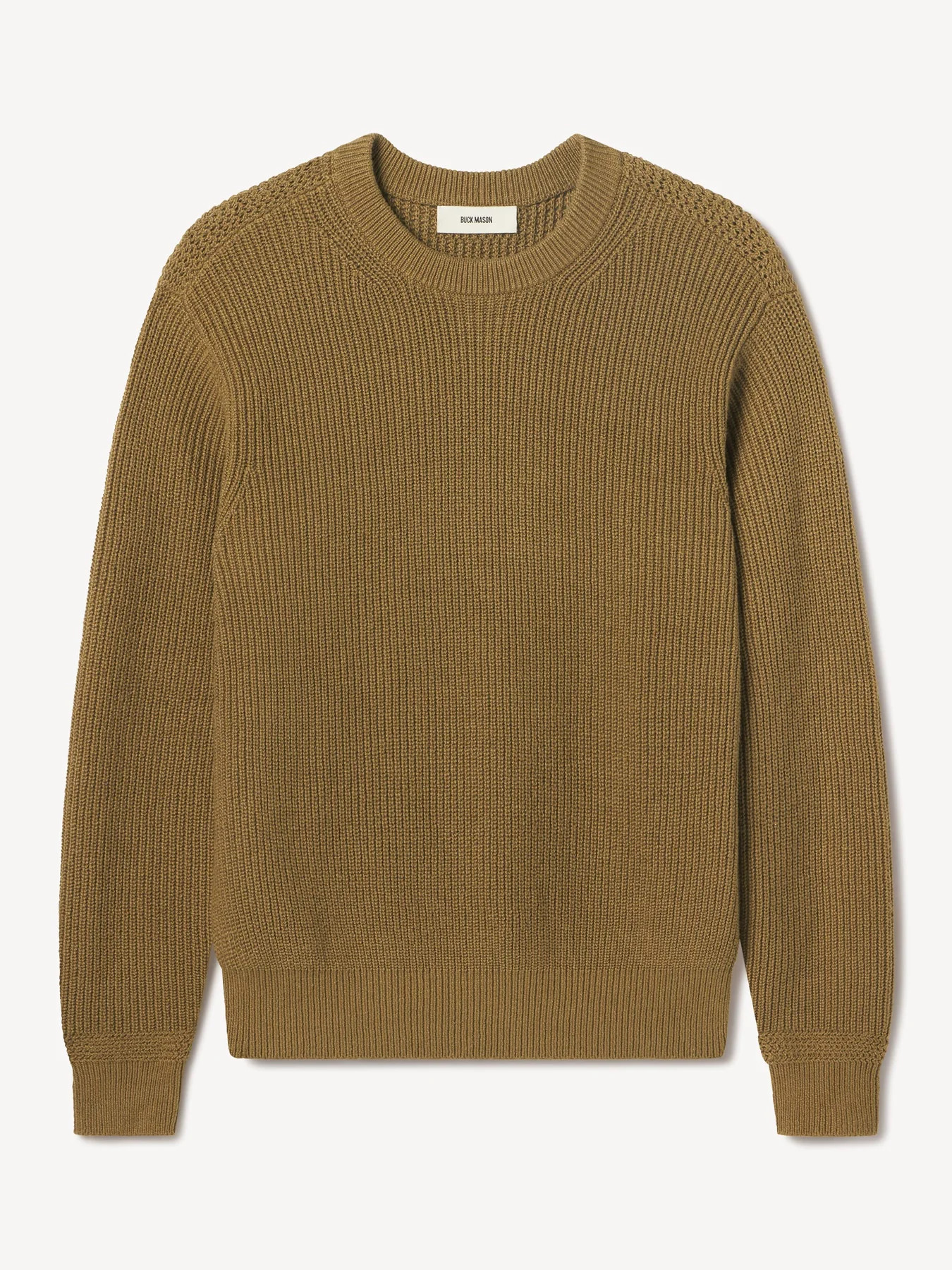 British Khaki Seafarer Cotton Rib Crew | Buck Mason | Buck Mason