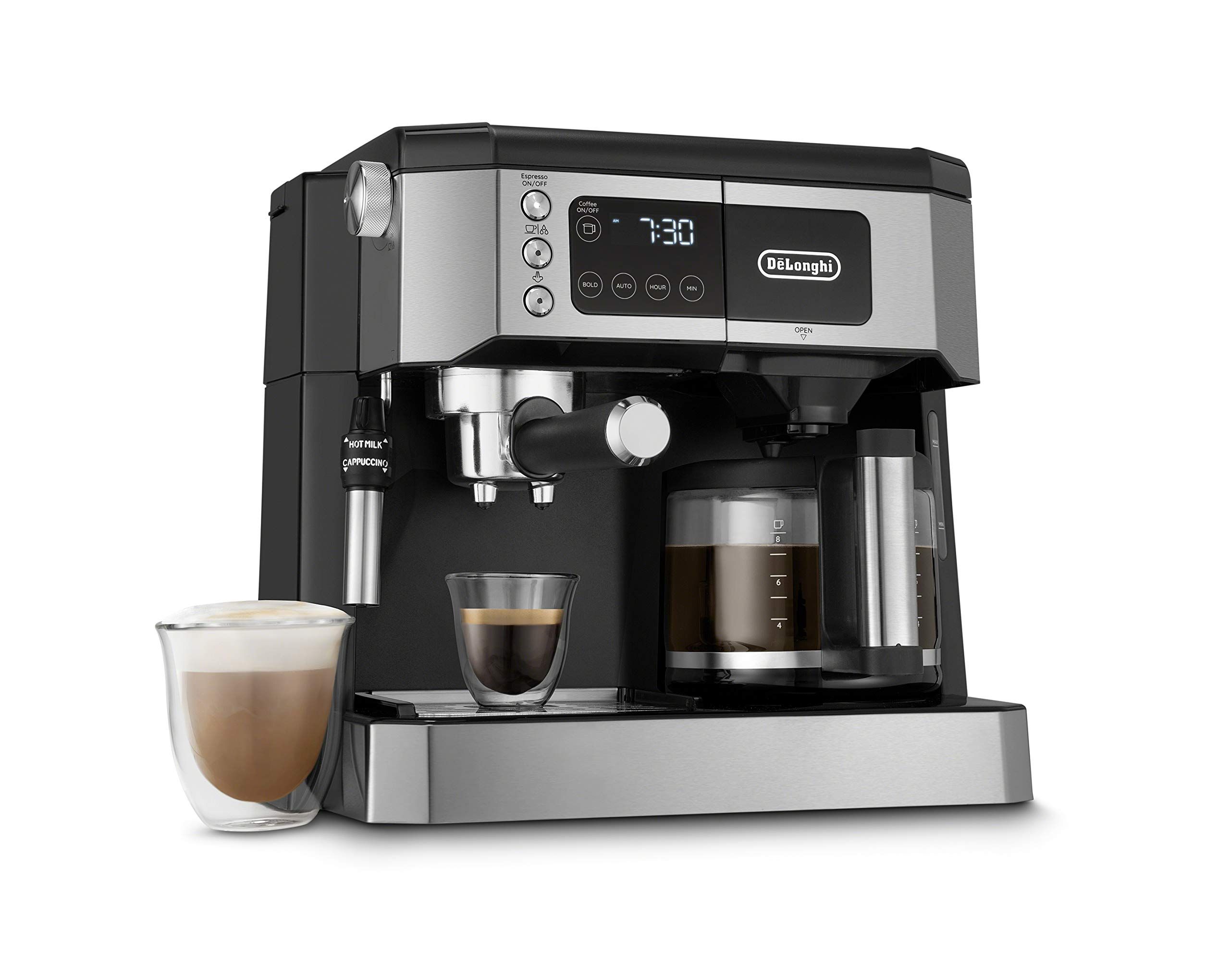 De'Longhi All-in-One Combination Coffee Maker & Espresso Machine + Advanced Adjustable Milk Frother  | Amazon (US)