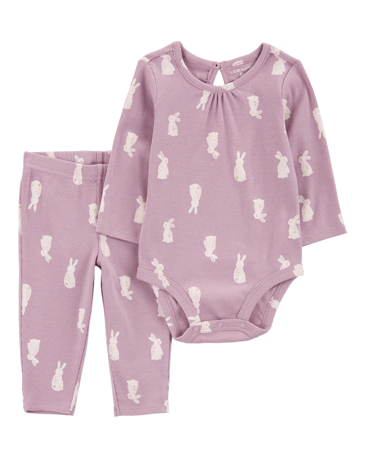 Baby 2-Piece Bunny Print Bodysuit Pant Set | Carter's Inc