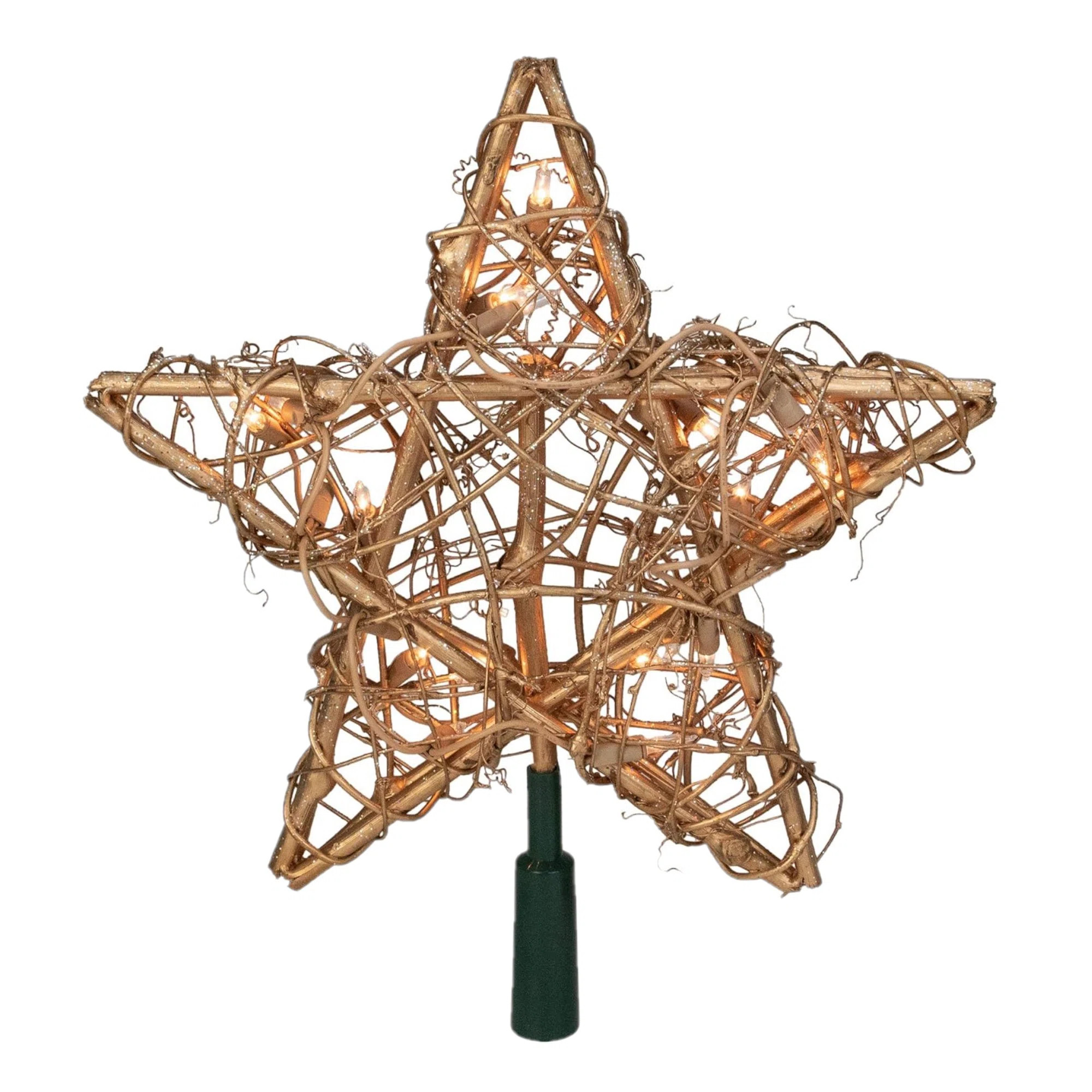 Kurt Adler Rattan Star Tree Topper & Reviews | Wayfair | Wayfair North America