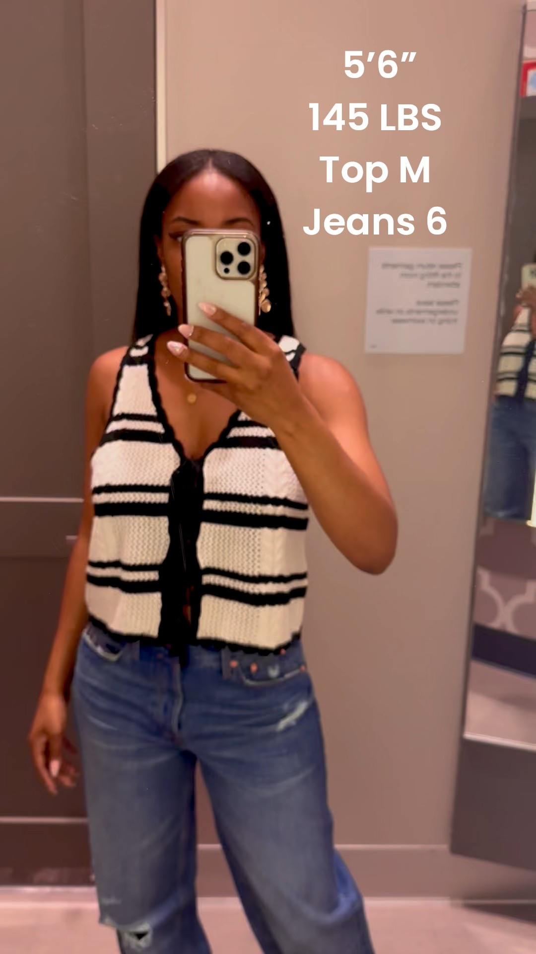 I’m wearing a size medium, but I would recommend sizing down at least one size