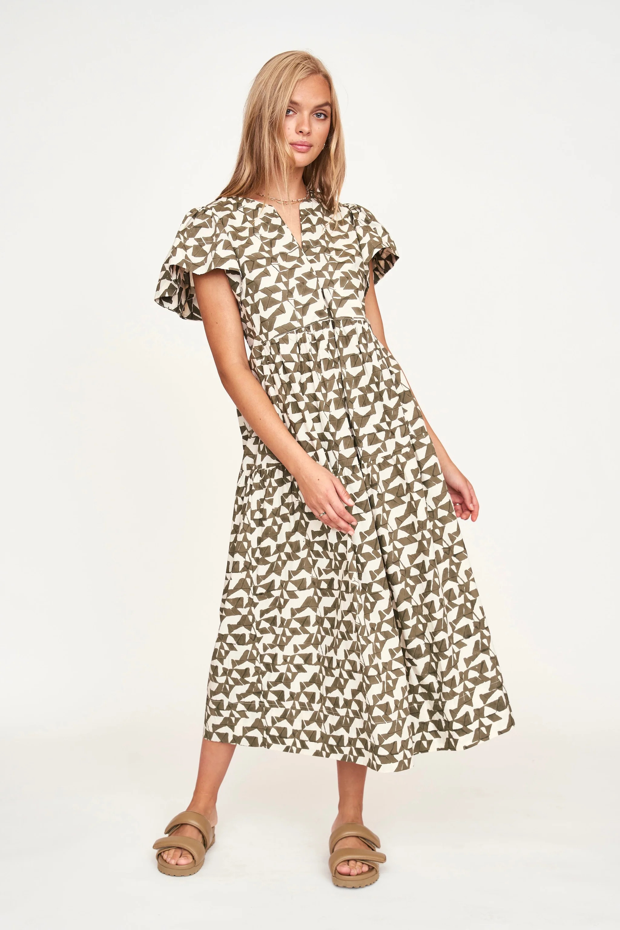 Beacon Hill Dress in Seaglass in Branch | MIRTH