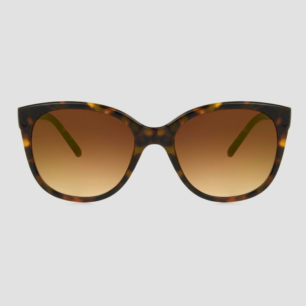 Women's Tortoise Shell Print Square Sunglasses - A New Day Brown | Target
