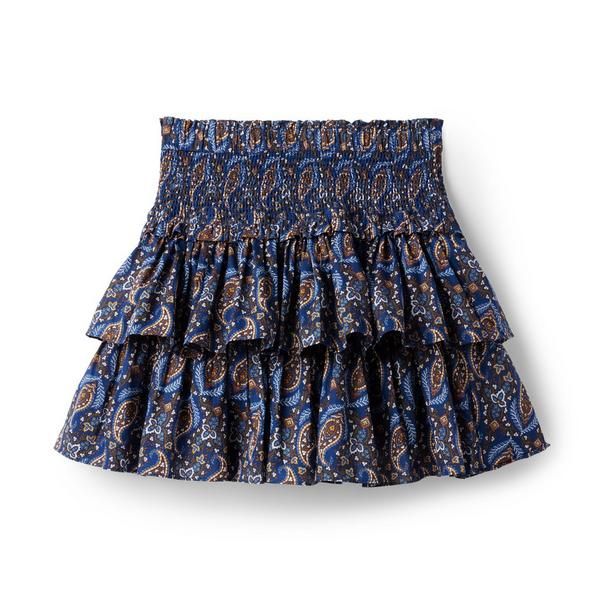 Paisley Smocked Waist Tiered Skirt | Janie and Jack