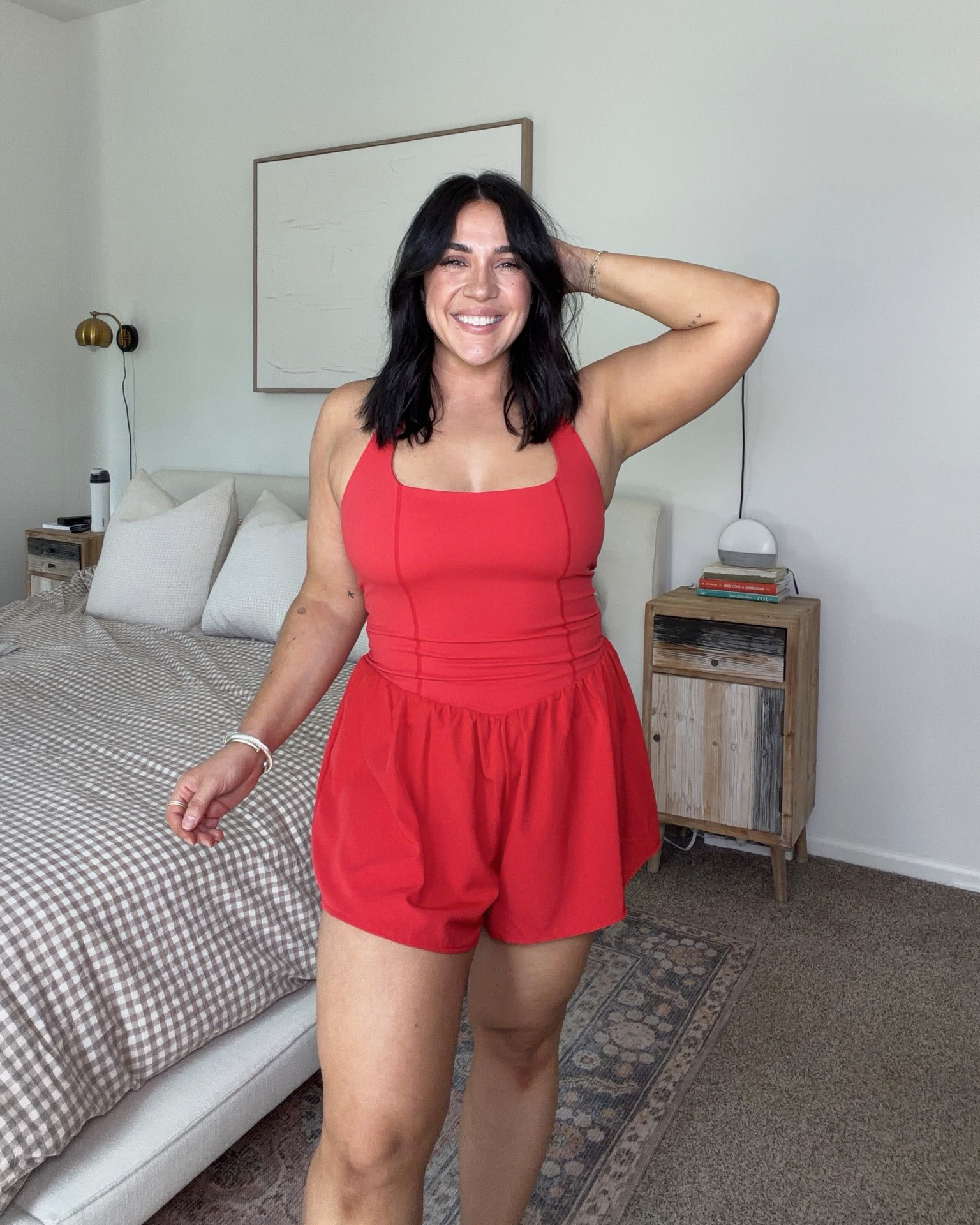Halter neck shorts romper of my dream perfect for sports moms, hot days, spring style, pickleball, walks and more. It’s INCREDIBLE quality. I’m in a size large. 

#LTKSeasonal #LTKootd #LTKMidsize