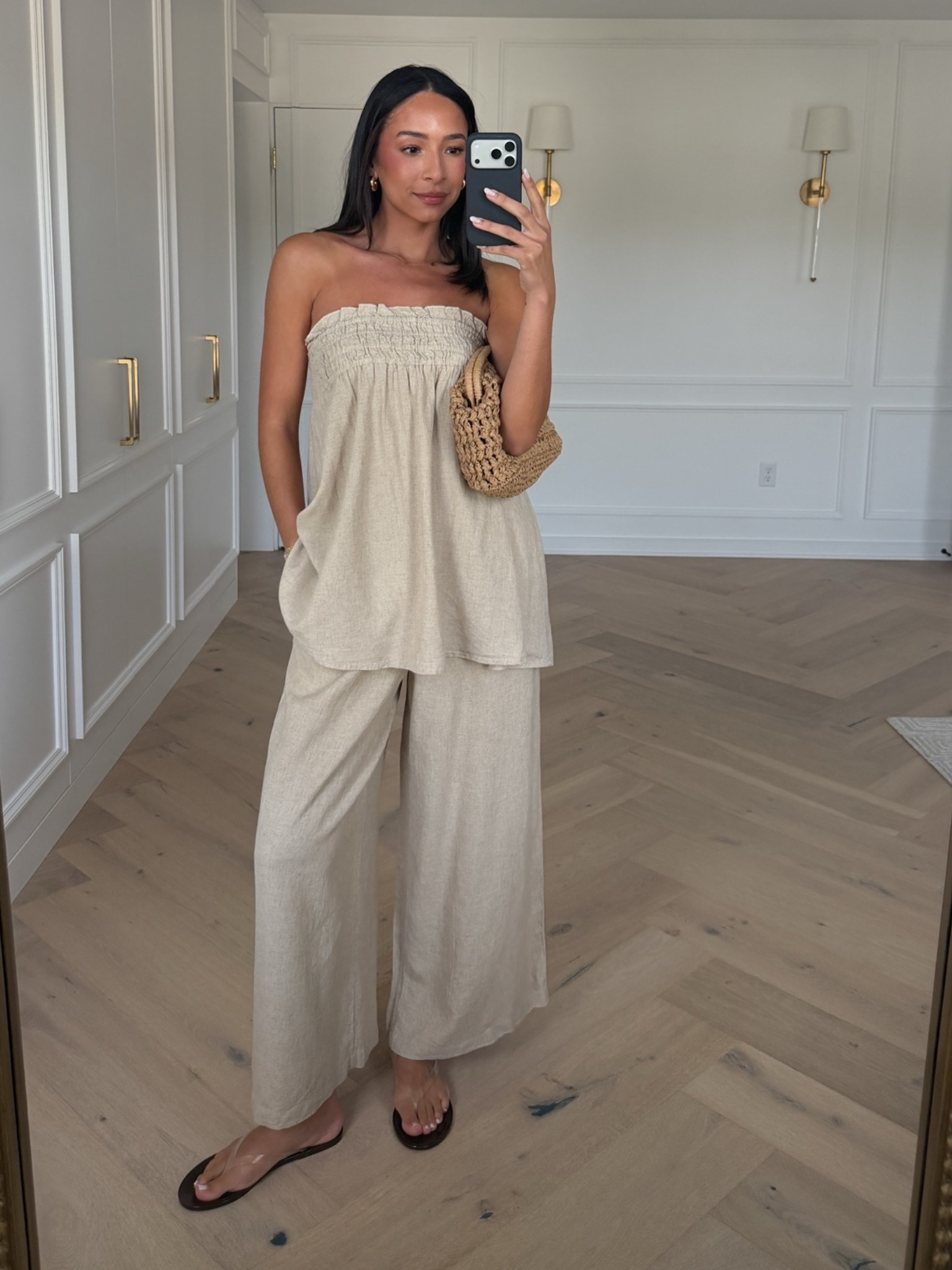 Anthro set restocked in new colorways! Use code NENA20 to save 20% OFF!! The perfect matching set for vacation 🫶🏽 Wearing size S strapless linen top and size S smocked linen pants 

vacation outfit, dinner outfit, date night outfit, mom outfit, postpartum outfit, casual outfit, summer outfit, anthro outfit, anthro sale

#LTKSeasonal