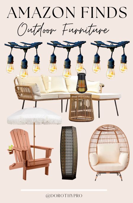 Amazon Finds! Outdoor furniture finds! Lights, furniture, chairs, lamps, egg chair, vases, and so much more! 

#LTKhome #LTKSeasonal #LTKstyletip