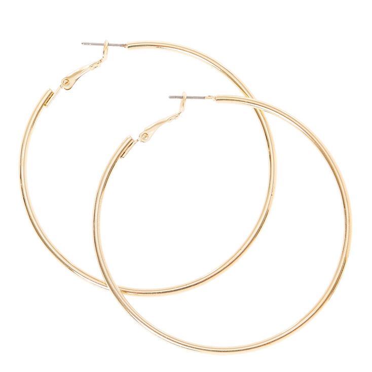 Gold 60MM Hoop Earrings | Claire's (US)