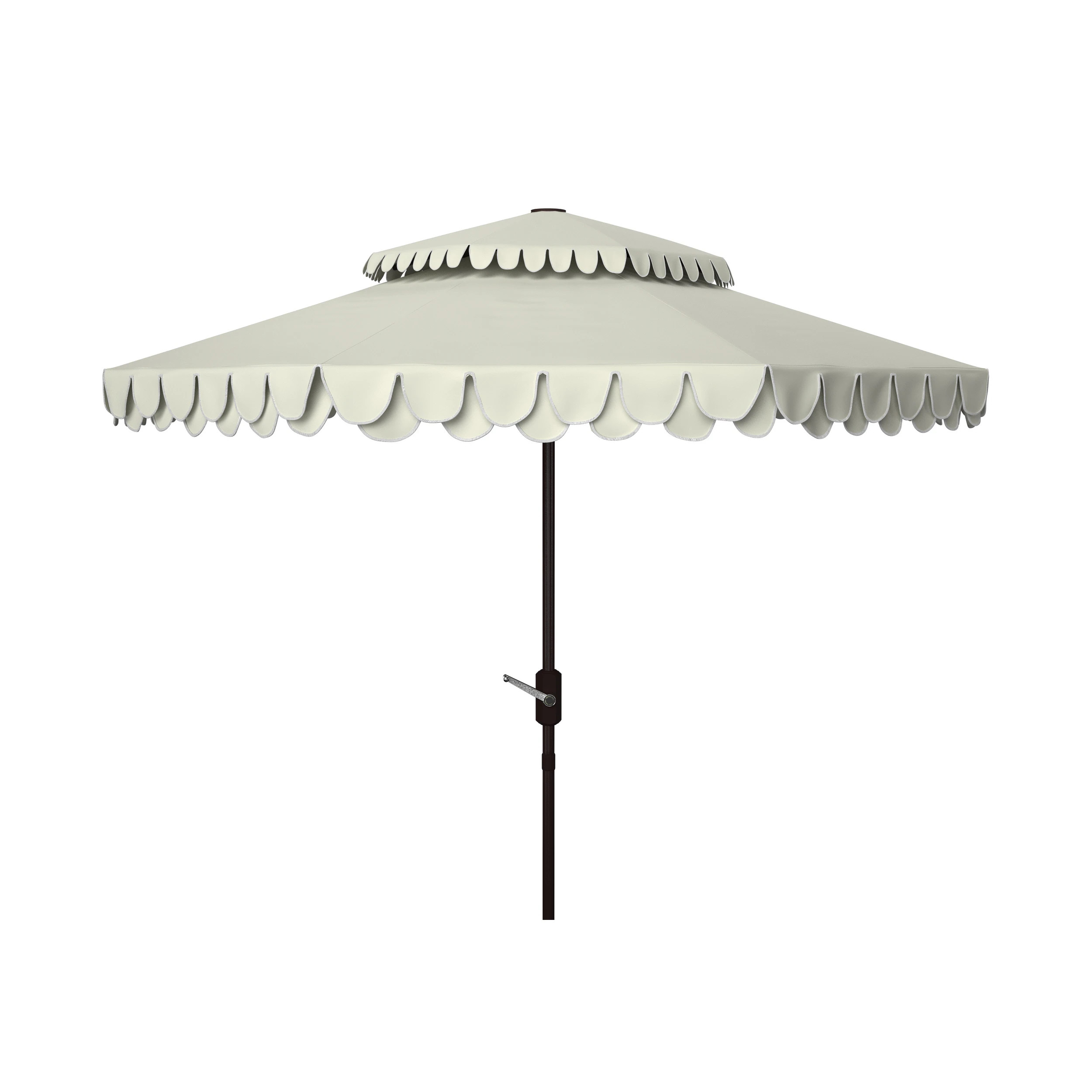 SAFAVIEH Outdoor Kjerstin Valance 9Ft Double Top Umbrella - On Sale - Overstock - 40535419 | Overstock