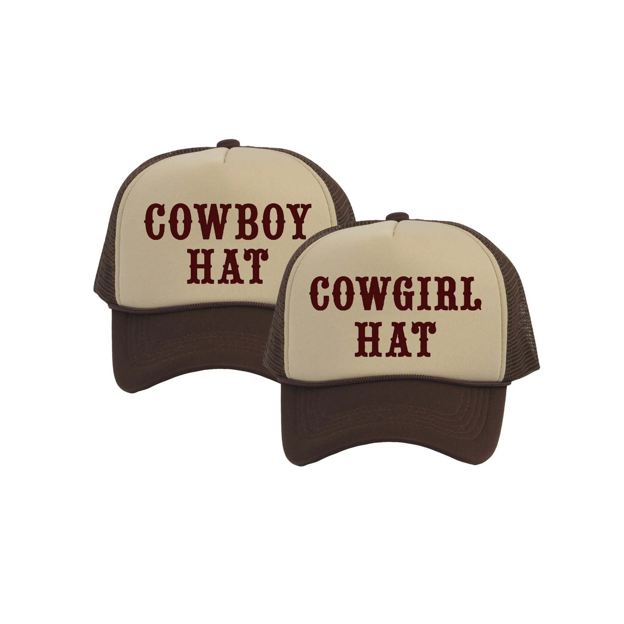 Mens Women's Cowboy Cowgirl Trucker Hat - Western Vintage Style Cap,  Cowboy/Cowgirl | Walmart (US)