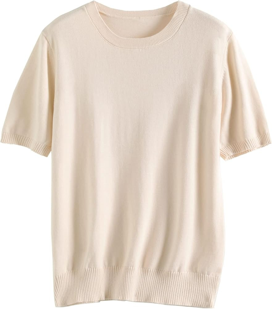 DAIMIDY Women's Pullover Sweaters Soft Tops，Short Sleeves and Long Sleeves | Amazon (US)