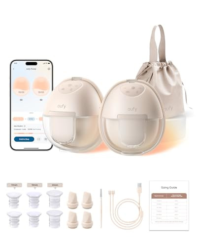 eufy Security Heated Breast Pump S1, Hands-Free Breast Pump with Industry-Leading HeatFlow Tech, App-Controlled OptiRhythm, Hospital-Grade Suction, Leakproof, Slim and Ultra-Quiet for in-Bra Use | Amazon (US)