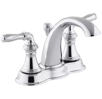 Kohler K-393-N4-CP Polished Chrome Devonshire Centerset Bathroom Faucet - Free Metal Pop-Up Drain... | Build.com, Inc.