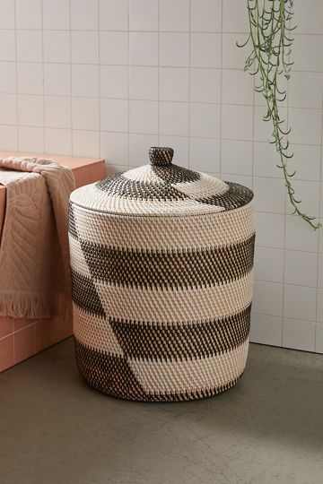 Jade Lidded Hamper | Urban Outfitters (US and RoW)