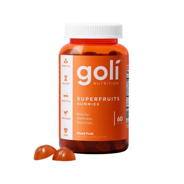 Goli Nutrition Superfruits Gummy, 60 Count, Fruit Blend Flavor - Walmart.com | Walmart (US)