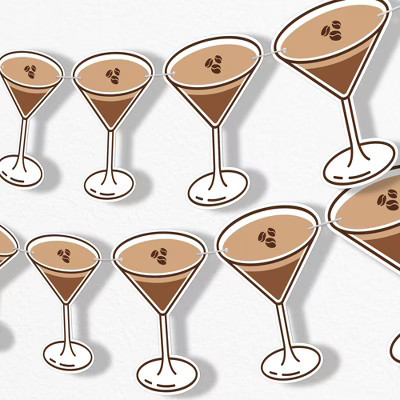 Big Dot of Happiness Espresso Martini Garland Banner, A Tini Bit Older Banner, Bachelorette Decor, 30 Ft Cord, 15 Double-Sided Coffee Martini Glasses | Target